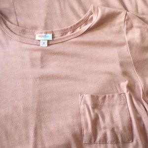 Lularoe Carly M. Heathered, light pink. Used.